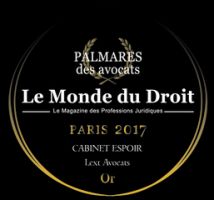 Laur&eacute;at Cabinet Espoir Palmar&egrave;s du droit 2017